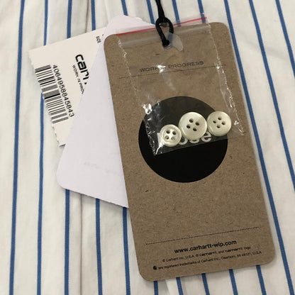 【中古品】【メンズ】 Carhartt WIP カーハート ワークインプログレス S/S LINUS SHIRT I033028 ショートスリーブ ライナス シャツ 半袖 トップス 145-250729-yo-20-tei サイズ：S カラー：Bleach/White 万代Net店