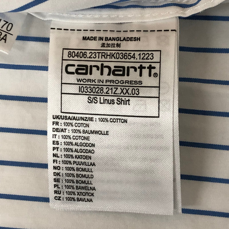 【中古品】【メンズ】 Carhartt WIP カーハート ワークインプログレス S/S LINUS SHIRT I033028 ショートスリーブ ライナス シャツ 半袖 トップス 145-250729-yo-20-tei サイズ：S カラー：Bleach/White 万代Net店