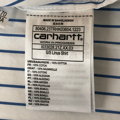 【中古品】【メンズ】 Carhartt WIP カーハート ワークインプログレス S/S LINUS SHIRT I033028 ショートスリーブ ライナス シャツ 半袖 トップス 145-250729-yo-20-tei サイズ：S カラー：Bleach/White 万代Net店