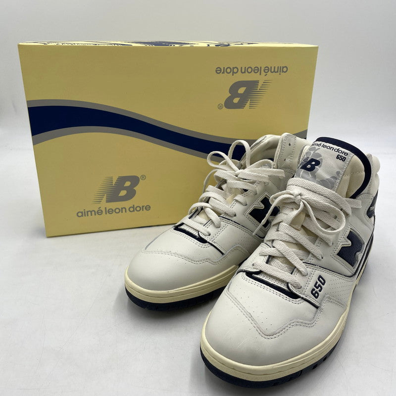 【中古品】【メンズ】 NEW BALANCE ニューバランス × AIME LEON DORE エメ レオン ドレ 別注コラボ BB650RD1 スニーカー 靴 シューズ 162-260904-yo-05-teih サイズ：29cm カラー：ホワイト×ネイビー 万代Net店