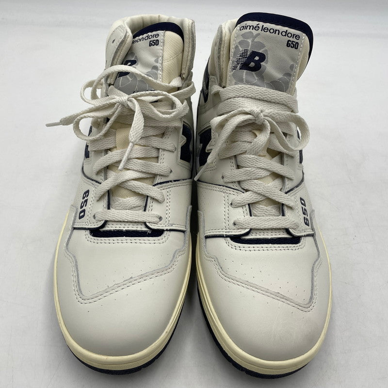 【中古品】【メンズ】 NEW BALANCE ニューバランス × AIME LEON DORE エメ レオン ドレ 別注コラボ BB650RD1 スニーカー 靴 シューズ 162-260904-yo-05-teih サイズ：29cm カラー：ホワイト×ネイビー 万代Net店