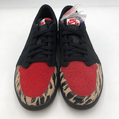 【未使用品】【メンズ】 NIKE ナイキ × SOLE FLY ソールフライ 別注 コラボ AIR JORDAN 1 RETRO LOW OG SP BLACK AND SPORT RED DN3400-001 エアジョーダン1 レトロ ロー オリジナル スペシャル スニーカー 靴 160-250813-yo-08-tei カラー：BLACK/SPORT RED-DESERT 万代Net店