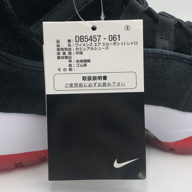 【未使用品】【メンズ】 NIKE ナイキ WMNS AIR JORDAN 11 RETORO BRED VELVET DB5457-061 ウィメンズ エアジョーダン11 レトロ ブレッド ベルベット スニーカー 靴 160-250813-yo-05-tei カラー：BLACK/GYM RED-WHITE 万代Net店
