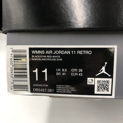 【未使用品】【メンズ】 NIKE ナイキ WMNS AIR JORDAN 11 RETORO BRED VELVET DB5457-061 ウィメンズ エアジョーダン11 レトロ ブレッド ベルベット スニーカー 靴 160-250813-yo-05-tei カラー：BLACK/GYM RED-WHITE 万代Net店