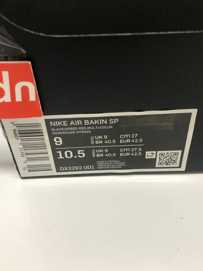 【中古美品】【メンズ】 NIKE ナイキ × Supreme シュプリーム 別注 コラボ AIR BAKIN SP DX3292-001 エアベイキン スペシャル スニーカー 靴 160-260718-kk-44-hon カラー：BLACK/SPEED RED-MULTI COLOR 万代Net店