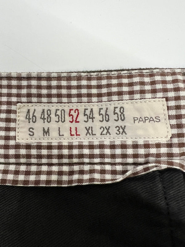 【中古品】【メンズ】 PAPAS パパス 80-90S 初期タグ スラックス ボトムス パンツ ヴィンテージ フランネル 158-260921-AS-31-hon サイズ：52/LL カラー：ブラウン 万代Net店