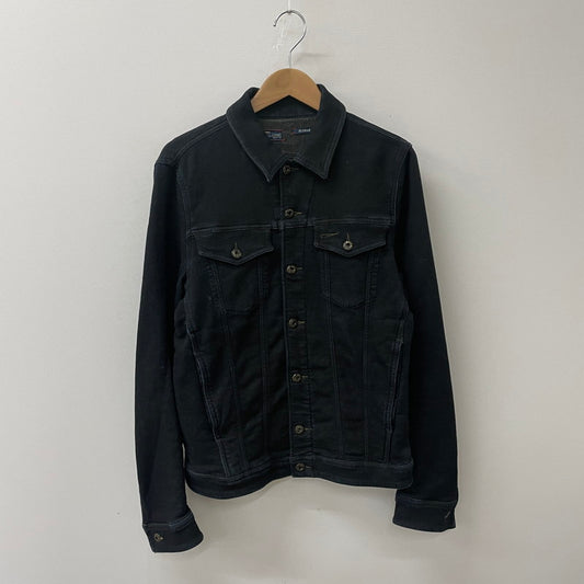 【中古品】【メンズ】 DIESEL ディーゼル ELSHAR SWEAT DENIM TRUCKER SHIRT エルシャール スウェット デニム トラッカー シャツ 長袖 トップス 141-250730-ks-09-tei サイズ：S カラー：ブラック 万代Net店