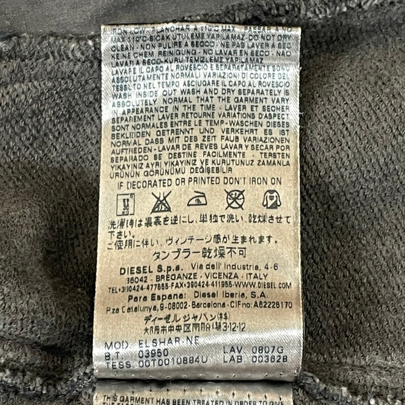 【中古品】【メンズ】 DIESEL ディーゼル ELSHAR SWEAT DENIM TRUCKER SHIRT エルシャール スウェット デニム トラッカー シャツ 長袖 トップス 141-250730-ks-09-tei サイズ：S カラー：ブラック 万代Net店