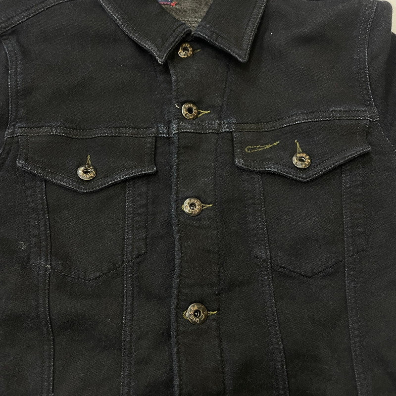 【中古品】【メンズ】 DIESEL ディーゼル ELSHAR SWEAT DENIM TRUCKER SHIRT エルシャール スウェット デニム トラッカー シャツ 長袖 トップス 141-250730-ks-09-tei サイズ：S カラー：ブラック 万代Net店