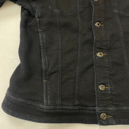 【中古品】【メンズ】 DIESEL ディーゼル ELSHAR SWEAT DENIM TRUCKER SHIRT エルシャール スウェット デニム トラッカー シャツ 長袖 トップス 141-250730-ks-09-tei サイズ：S カラー：ブラック 万代Net店