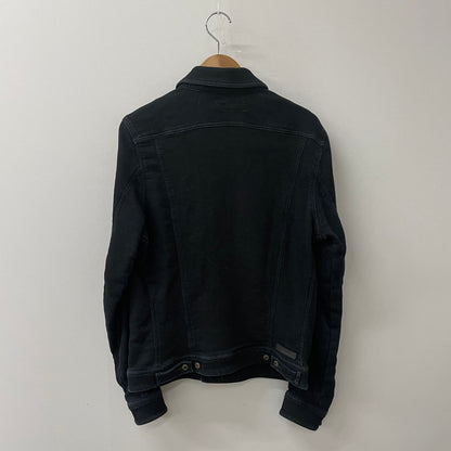 【中古品】【メンズ】 DIESEL ディーゼル ELSHAR SWEAT DENIM TRUCKER SHIRT エルシャール スウェット デニム トラッカー シャツ 長袖 トップス 141-250730-ks-09-tei サイズ：S カラー：ブラック 万代Net店