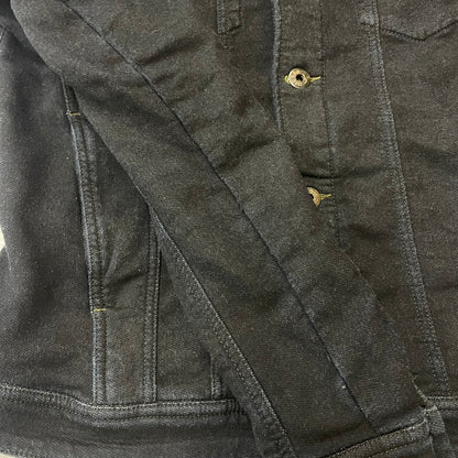 【中古品】【メンズ】 DIESEL ディーゼル ELSHAR SWEAT DENIM TRUCKER SHIRT エルシャール スウェット デニム トラッカー シャツ 長袖 トップス 141-250730-ks-09-tei サイズ：S カラー：ブラック 万代Net店