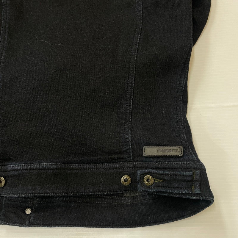 【中古品】【メンズ】 DIESEL ディーゼル ELSHAR SWEAT DENIM TRUCKER SHIRT エルシャール スウェット デニム トラッカー シャツ 長袖 トップス 141-250730-ks-09-tei サイズ：S カラー：ブラック 万代Net店