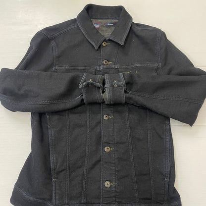 【中古品】【メンズ】 DIESEL ディーゼル ELSHAR SWEAT DENIM TRUCKER SHIRT エルシャール スウェット デニム トラッカー シャツ 長袖 トップス 141-250730-ks-09-tei サイズ：S カラー：ブラック 万代Net店