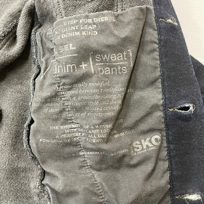 【中古品】【メンズ】 DIESEL ディーゼル ELSHAR SWEAT DENIM TRUCKER SHIRT エルシャール スウェット デニム トラッカー シャツ 長袖 トップス 141-250730-ks-09-tei サイズ：S カラー：ブラック 万代Net店