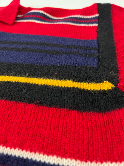 【中古品】【メンズ】 OLD GAP オールドギャップ 90’S ボーダーニット ハーフボタン ヴィンテージ 147-260921-AS-11-hon サイズ：L カラー：マルチカラー 万代Net店