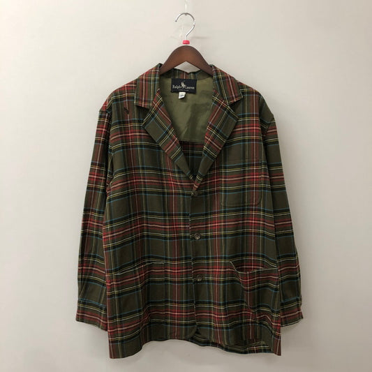 【現状渡し品】【メンズ】 RALPH LAUREN ラルフローレン 80’s WOOL TAILORED JACKET MADE IN USA VINTAGE 80年代 ウール テーラー ジャケット アウター ジャケット ヴィンテージ 147-250803-ts-28-fuz サイズ：14 カラー：オリーブ 万代Net店