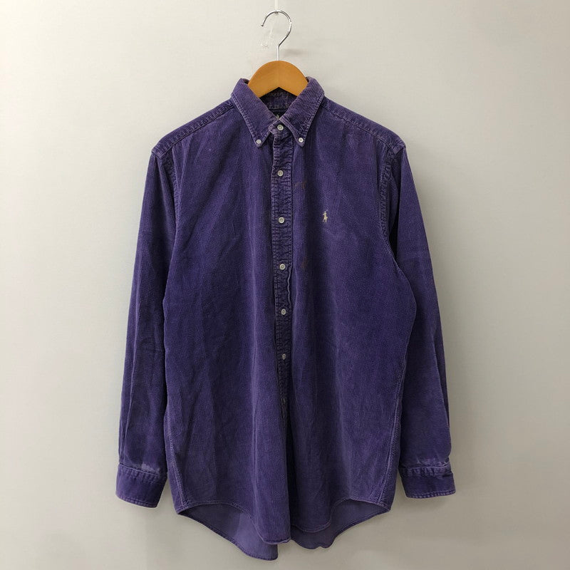 【現状渡し品】【メンズ】 RALPH LAUREN ラルフローレン CORDUROY SHIRT MADE IN USA コーデュロイ シャツ トップス 長袖 USA製 147-250804-ts-01-fuz サイズ：M カラー：パープル 万代Net店