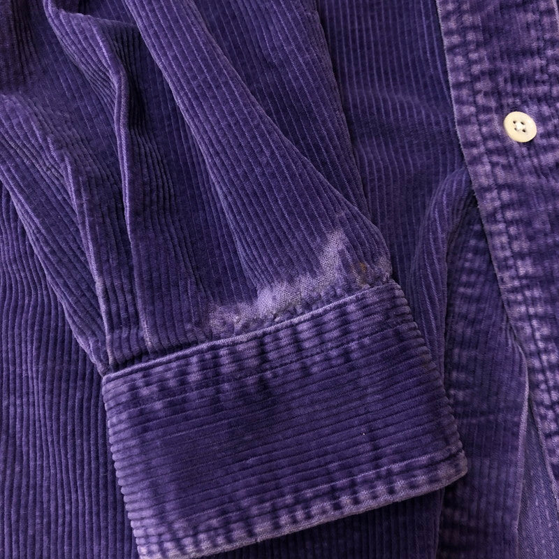 【現状渡し品】【メンズ】 RALPH LAUREN ラルフローレン CORDUROY SHIRT MADE IN USA コーデュロイ シャツ トップス 長袖 USA製 147-250804-ts-01-fuz サイズ：M カラー：パープル 万代Net店