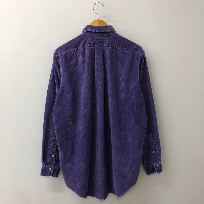 【現状渡し品】【メンズ】 RALPH LAUREN ラルフローレン CORDUROY SHIRT MADE IN USA コーデュロイ シャツ トップス 長袖 USA製 147-250804-ts-01-fuz サイズ：M カラー：パープル 万代Net店