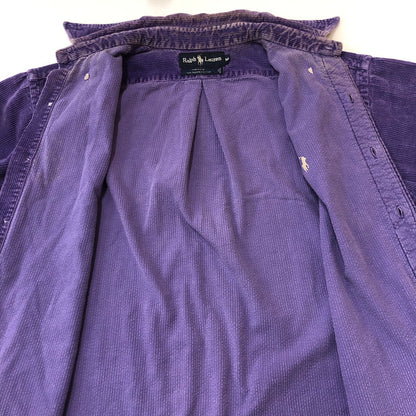 【現状渡し品】【メンズ】 RALPH LAUREN ラルフローレン CORDUROY SHIRT MADE IN USA コーデュロイ シャツ トップス 長袖 USA製 147-250804-ts-01-fuz サイズ：M カラー：パープル 万代Net店