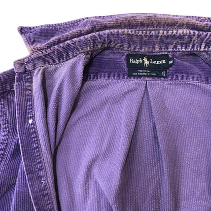 【現状渡し品】【メンズ】 RALPH LAUREN ラルフローレン CORDUROY SHIRT MADE IN USA コーデュロイ シャツ トップス 長袖 USA製 147-250804-ts-01-fuz サイズ：M カラー：パープル 万代Net店