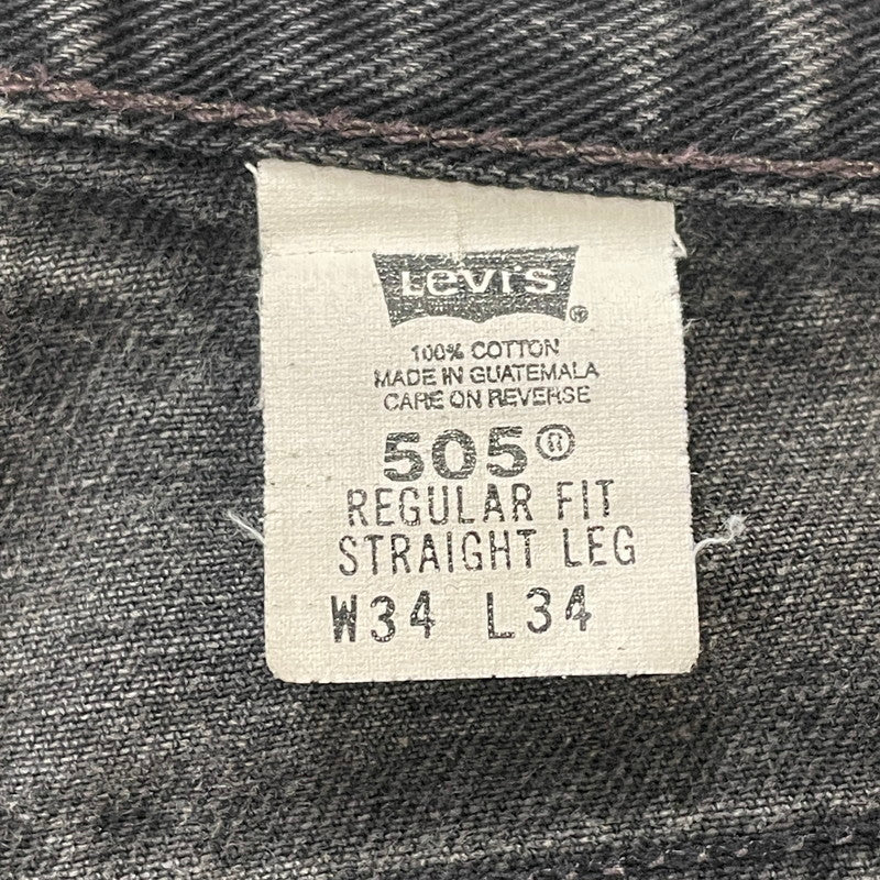 【中古品】【メンズ】 Levi's リーバイス 00’s 505 DENIM PANT 00505-0260 00年代 505 デニムパンツ ボトムス ジーンズ 後染め ボタン裏刻印 977 156-250730-ks-30-fuz サイズ：34 カラー：ブラック 万代Net店