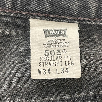 【中古品】【メンズ】 Levi's リーバイス 00’s 505 DENIM PANT 00505-0260 00年代 505 デニムパンツ ボトムス ジーンズ 後染め ボタン裏刻印 977 156-250730-ks-30-fuz サイズ：34 カラー：ブラック 万代Net店