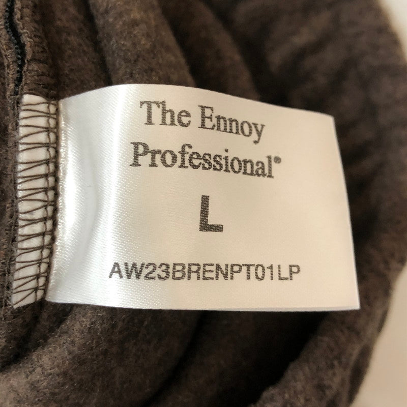 【中古品】【メンズ】 THE ENNOY PROFESSIONAL ザ エンノイ プロフェッショナル 23AW CITY FLEECE PANTS AW23BRENPT01LP シティ フリース パンツ ボトムス 151-250730-ks-03-fuz サイズ：L カラー：ブラウン 万代Net店