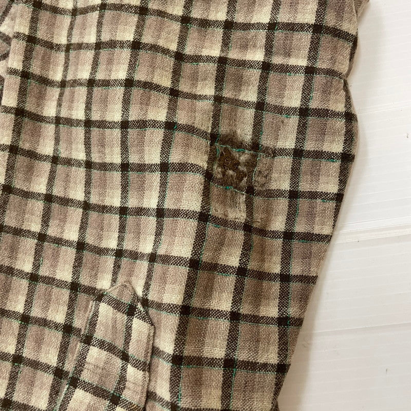 【現状渡し品】【メンズ】 PENDLETON ペンドルトン CHECK L/S OPEN COLLAR WOOL SHIRT チェック ロングスリーブ オープンカラー ウール シャツ 長袖 トップス 145-250730-ks-18-tei サイズ：L カラー：ブラウン 万代Net店