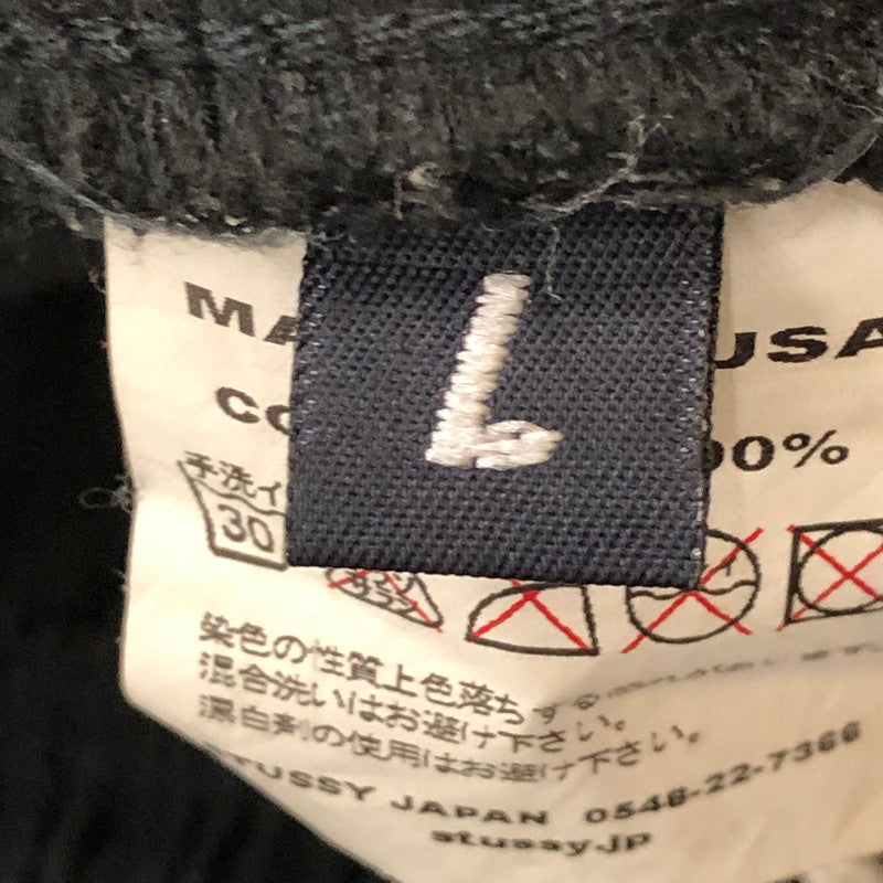 【現状渡し品】【メンズ】 STUSSY ステューシー 90’s COTTON SHORT PANTS 90年代 コットン ショートパンツ ボトムス ショーツ ハーフパンツ USA製 153-250801-KS-10-tei サイズ：L カラー：ブラック/チャコール 万代Net店