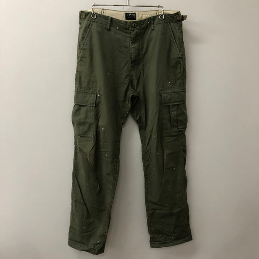 【現状渡し品】【メンズ】 STUSSY ステューシー PAINT CARGO PANTS ペイント加工 カーゴパンツ ボトムス 153-250801-KS-07-tei サイズ：32 カラー：グリーン 万代Net店