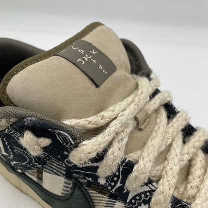 【中古品】【メンズ】 NIKE SB ナイキ スケートボーディング × TRAVIS SCOTT トラヴィス・スコット 別注 コラボ DUNK LOW PRM QS CT5053-001 ダンクロー プレミアム クイックストライク スニーカー 靴 160-250806-kk-04-tei カラー：BLACK/BLACKｰPARACHUTE BEIGE 万代Net店