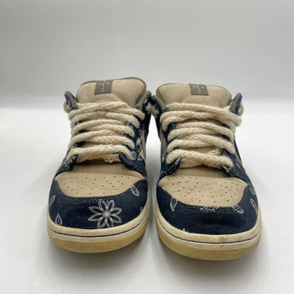 【中古品】【メンズ】 NIKE SB ナイキ スケートボーディング × TRAVIS SCOTT トラヴィス・スコット 別注 コラボ DUNK LOW PRM QS CT5053-001 ダンクロー プレミアム クイックストライク スニーカー 靴 160-250806-kk-04-tei カラー：BLACK/BLACKｰPARACHUTE BEIGE 万代Net店