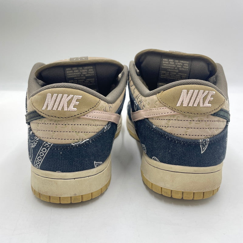【中古品】【メンズ】 NIKE SB ナイキ スケートボーディング × TRAVIS SCOTT トラヴィス・スコット 別注 コラボ DUNK LOW PRM QS CT5053-001 ダンクロー プレミアム クイックストライク スニーカー 靴 160-250806-kk-04-tei カラー：BLACK/BLACKｰPARACHUTE BEIGE 万代Net店