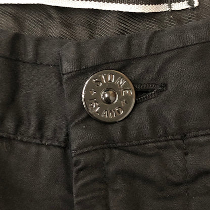 【中古品】【メンズ】 STONE ISLAND ストーンアイランド ORGANIC COTTON SATIN STRETCH CARGO PANTS 811533908 オーガニック コットン サテン ストレッチ カーゴパンツ ボトムス 152-250804-ts-09-fuz サイズ：36 カラー：ブラック 万代Net店