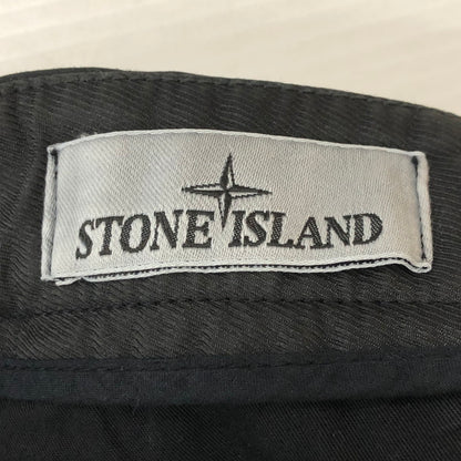 【中古品】【メンズ】 STONE ISLAND ストーンアイランド ORGANIC COTTON SATIN STRETCH CARGO PANTS 811533908 オーガニック コットン サテン ストレッチ カーゴパンツ ボトムス 152-250804-ts-09-fuz サイズ：36 カラー：ブラック 万代Net店
