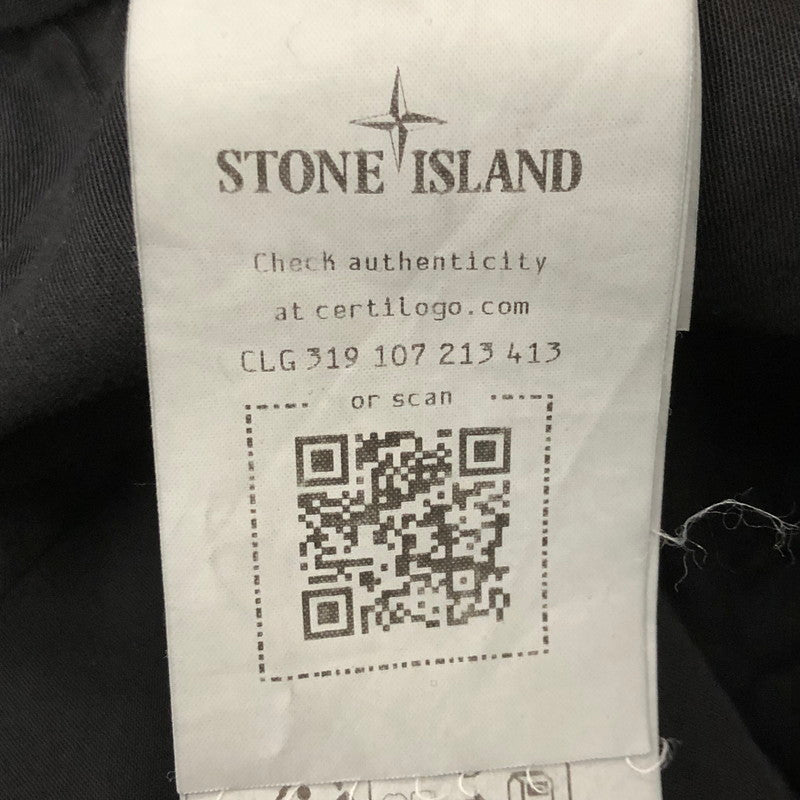 【中古品】【メンズ】 STONE ISLAND ストーンアイランド ORGANIC COTTON SATIN STRETCH CARGO PANTS 811533908 オーガニック コットン サテン ストレッチ カーゴパンツ ボトムス 152-250804-ts-09-fuz サイズ：36 カラー：ブラック 万代Net店