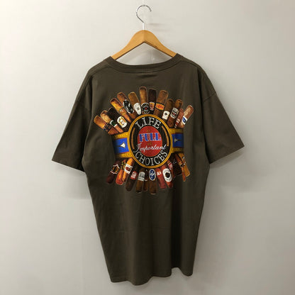 【中古品】【メンズ】 GILDAN ギルダン 90’s CIGARS "LIFE IOS FULL OF IMPORTANT CHOICES" TEE 90年代 シガーズ Tシャツ 半袖 トップス 145-250803-ts-15-tei サイズ：XL カラー：オリーブ 万代Net店