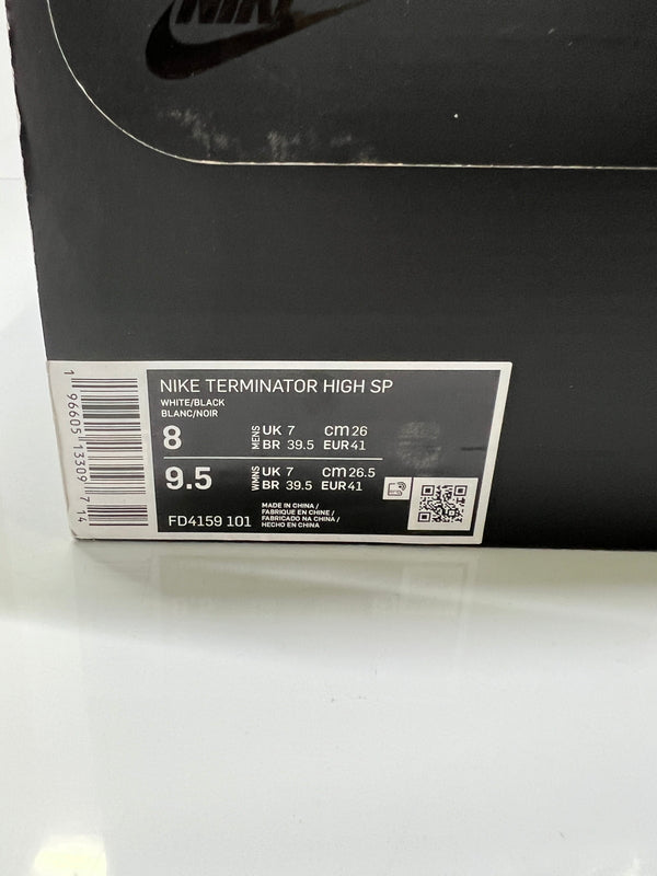 【中古品】【メンズ】 NIKE ナイキ ×COMME DES GARCONS HOMME PLUS コムデギャルソン オムプリュス FD4159-101 TERMINATOR HIGH ターミネーター ハイ スニーカー 160-260924-AS-28-hon サイズ：26cm US8 カラー：WHITE/BLACK 万代Net店