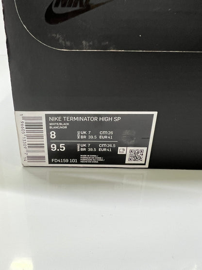 【中古品】【メンズ】 NIKE ナイキ ×COMME DES GARCONS HOMME PLUS コムデギャルソン オムプリュス FD4159-101 TERMINATOR HIGH ターミネーター ハイ スニーカー 160-260924-AS-28-hon サイズ：26cm US8 カラー：WHITE/BLACK 万代Net店
