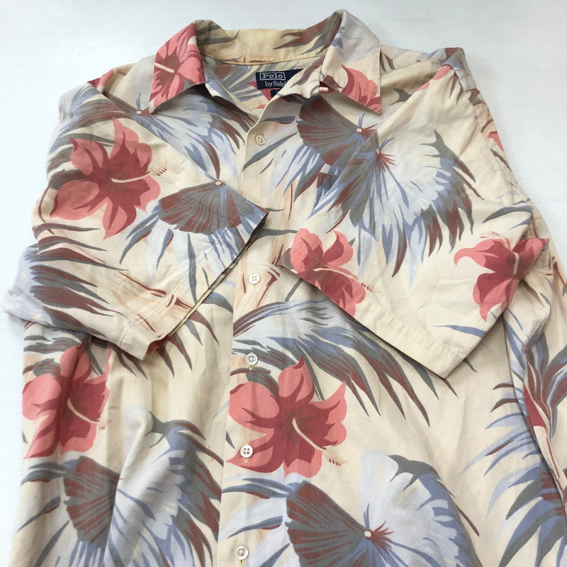 【中古品】【メンズ】 POLO RALPH LAUREN ポロ・ラルフローレン 90’s S/S HAWAIIAN SHIRT 90年代 ショートスリーブ ハワイアンシャツ 半袖 トップス アロハシャツ 147-250804-KS-17-tei サイズ：M カラー：総柄 万代Net店
