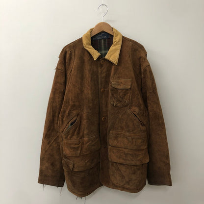 【現状渡し品】【メンズ】 RALPH LAUREN ラルフローレン 90’s SUEDE LEATHER HUNTING JACKET VINTAGE 90年代 スエードレザー ハンティング ジャケット アウター ヴィンテージ 147-250804-KS-19-tei サイズ：L カラー：ブラウン 万代Net店