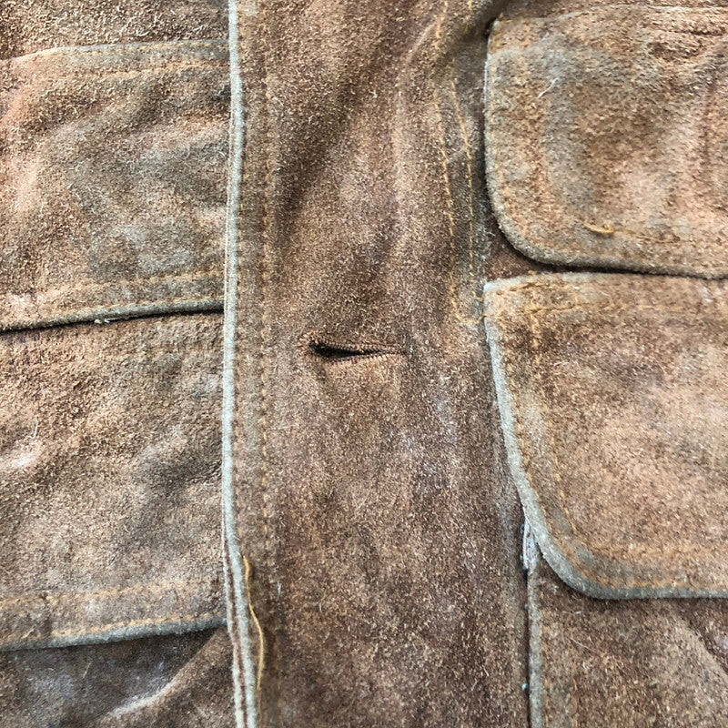 【現状渡し品】【メンズ】 RALPH LAUREN ラルフローレン 90’s SUEDE LEATHER HUNTING JACKET VINTAGE 90年代 スエードレザー ハンティング ジャケット アウター ヴィンテージ 147-250804-KS-19-tei サイズ：L カラー：ブラウン 万代Net店