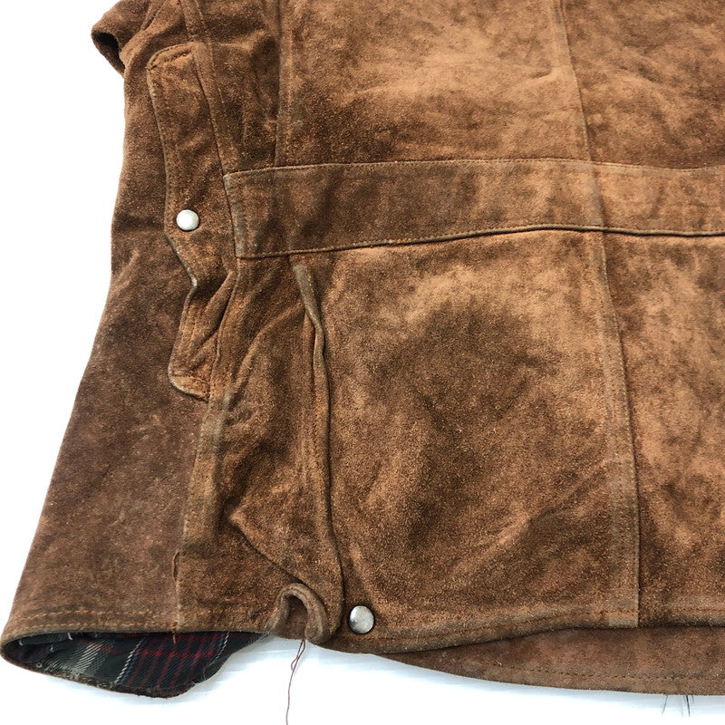 【現状渡し品】【メンズ】 RALPH LAUREN ラルフローレン 90’s SUEDE LEATHER HUNTING JACKET VINTAGE 90年代 スエードレザー ハンティング ジャケット アウター ヴィンテージ 147-250804-KS-19-tei サイズ：L カラー：ブラウン 万代Net店