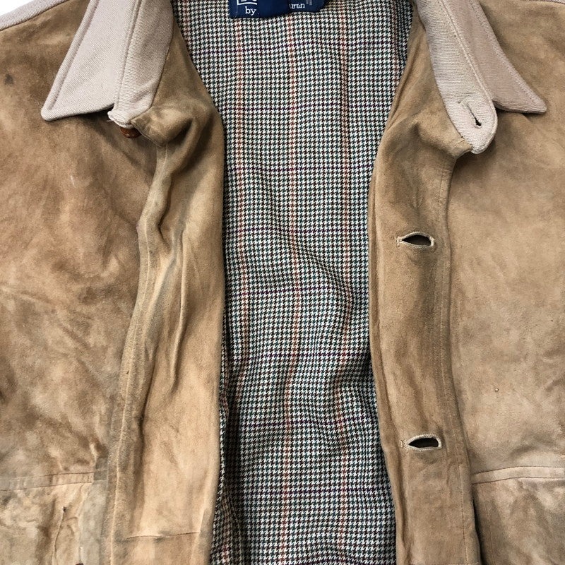 【現状渡し品】【メンズ】 POLO RALPH LAUREN ポロ・ラルフローレン 90’s SUEDE LEATHER JACKET VINTAGE 90年代 スエードレザー ジャケット アウター ヴィンテージ 147-250804-ks-20-fuz サイズ：表記無し カラー：ベージュ 万代Net店