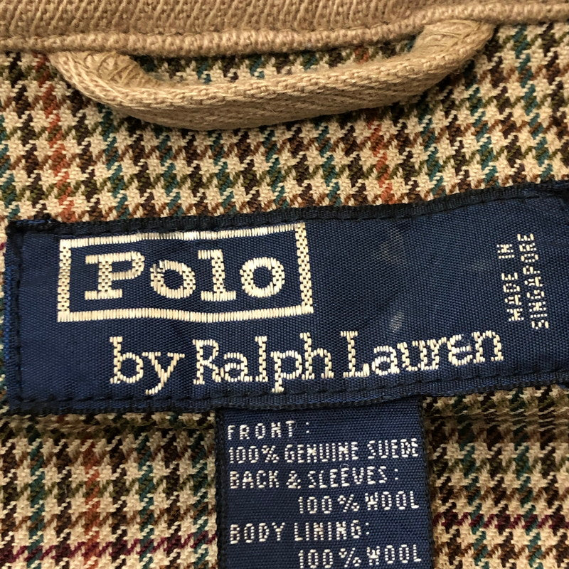 【現状渡し品】【メンズ】 POLO RALPH LAUREN ポロ・ラルフローレン 90’s SUEDE LEATHER JACKET VINTAGE 90年代 スエードレザー ジャケット アウター ヴィンテージ 147-250804-ks-20-fuz サイズ：表記無し カラー：ベージュ 万代Net店