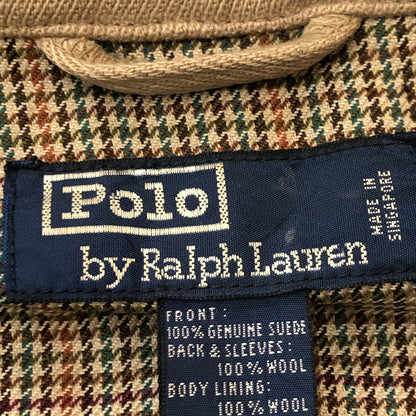 【現状渡し品】【メンズ】 POLO RALPH LAUREN ポロ・ラルフローレン 90’s SUEDE LEATHER JACKET VINTAGE 90年代 スエードレザー ジャケット アウター ヴィンテージ 147-250804-ks-20-fuz サイズ：表記無し カラー：ベージュ 万代Net店
