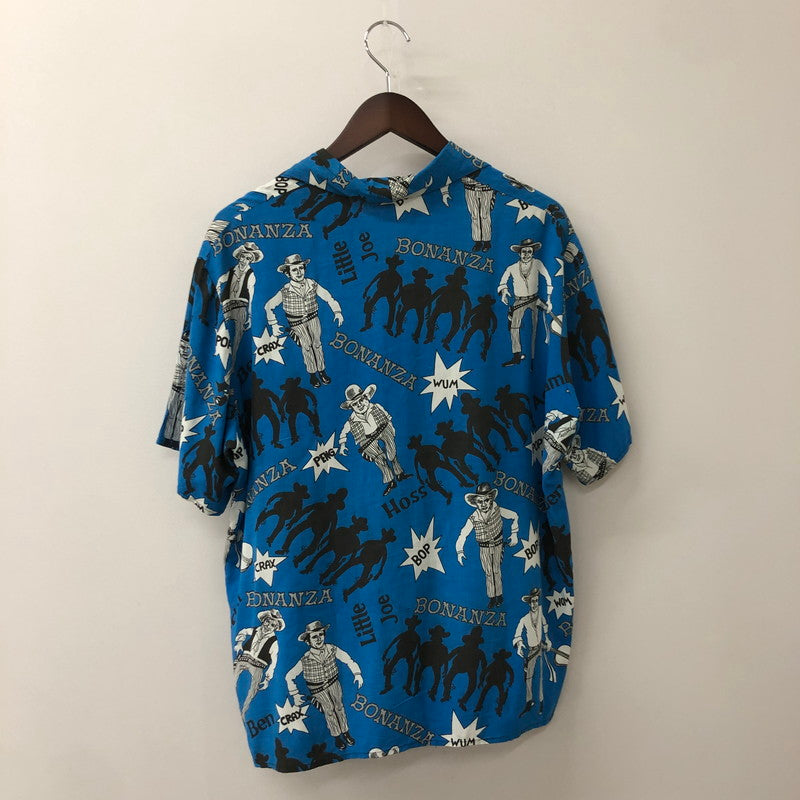 【中古品】【メンズ】 UNKNOWN USED 50’s～60’s ITALIAN COLLAR LOGO SHIRT VINTAGE 50～60年代 イタリアンカラー ロゴ シャツ 半袖 トップス ヴィンテージ 145-250806-KS-13-tei サイズ：48 カラー：ブルー 万代Net店