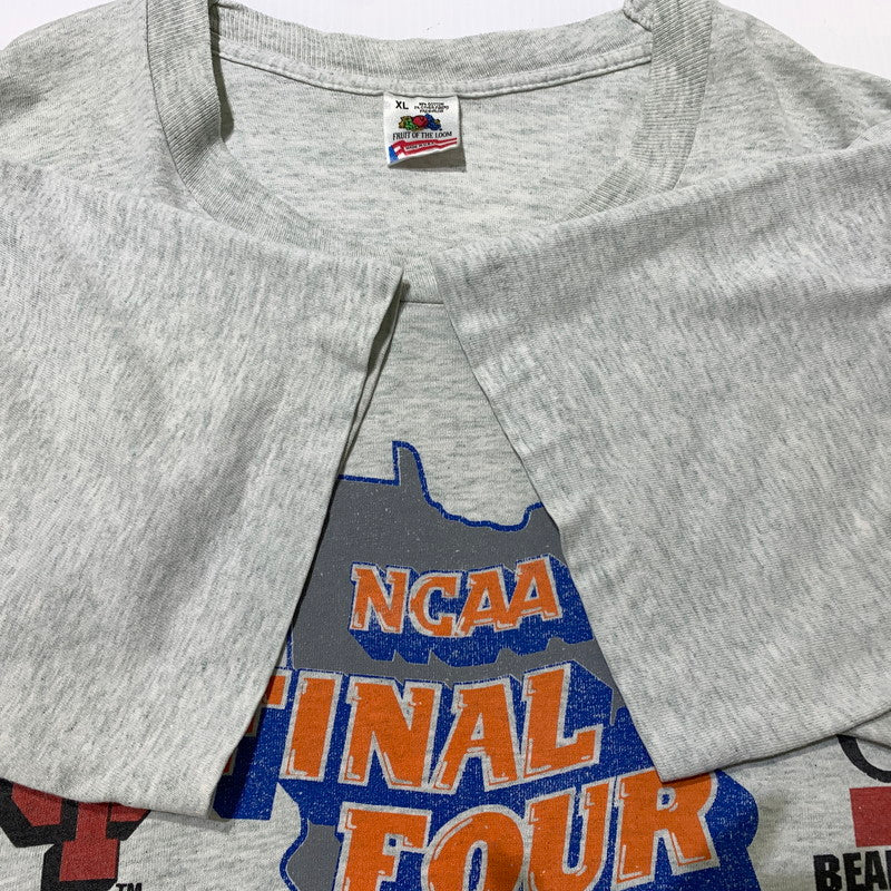 【現状渡し品】【メンズ】 FRUIT OF THE LOOM フルーツオブザルーム 90's NCAA FINAL FOUR BASKETBALL TEE 90年代 ファイナルフォー バスケットボール Tシャツ 半袖 トップス 145-260703-yo-04-tei サイズ：XL カラー：ホワイト 万代Net店
